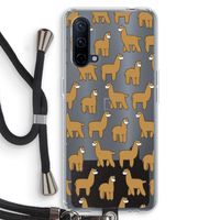 Alpacas: OnePlus Nord CE 5G Transparant Hoesje met koord