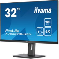 iiyama ProLite XUB3293UHSN-B5 computer monitor 80 cm (31.5") 3840 x 2160 Pixels 4K Ultra HD LCD Zwart - thumbnail