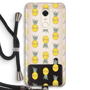 Ananas: Xiaomi Redmi 5 Transparant Hoesje met koord