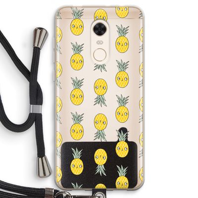Ananas: Xiaomi Redmi 5 Transparant Hoesje met koord