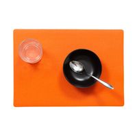 Stevige luxe Tafel placemats Plain oranje 30 x 43 cm   -