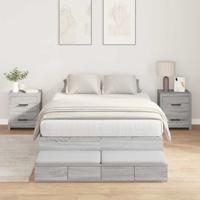 Opbergbedframe Grijs sonoma 226,5 x 120 x 31,5 cm Bewerkt hout