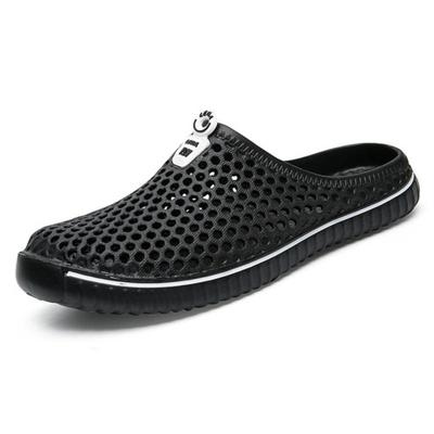 Mode ademend holle sandalen paar strand sandalen schoenmaat: 45 (zwart)