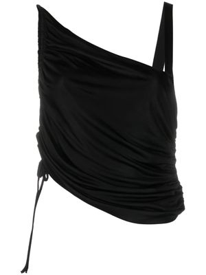 ANDREĀDAMO haut sans manches drapé à design asymétrique - Noir