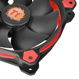 Thermaltake Riing 12 High Static Pressure LED Radiator Fan (set van 3) Rood, 120mm