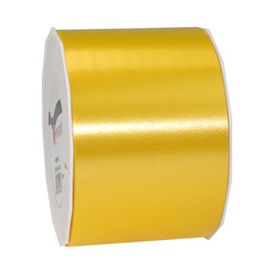 Cadeaulint/sierlint Satijn breed - 9 cm x 91 meter - geel - cadeaus inpakken - decoratie