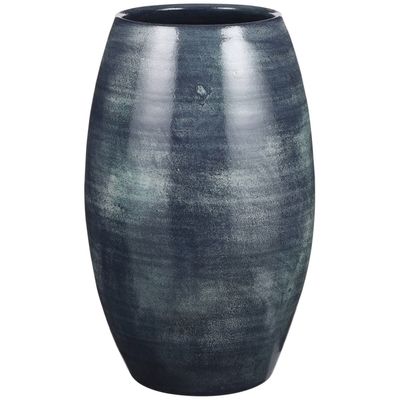 Bloemenvaas Glanzend Donkerblauw Keramiek Voor Boeketten/takken/bloemen H50 X D30 Cm - Vazen