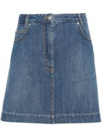 Moschino minijupe en jean à coupe évasée - Bleu