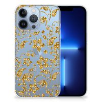 Apple iPhone 13 Pro TPU Case Gouden Bloemen - thumbnail