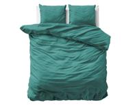 Primaviera Deluxe Uni Satijn Dekbedovertrek Donker Groen 240 x 200/220 cm