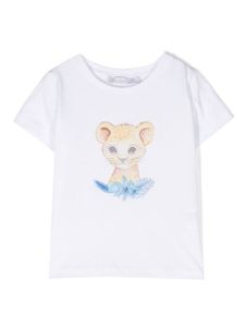 Patachou t-shirt Baby Lion en coton - Blanc