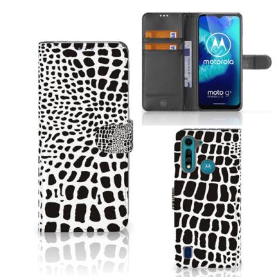 Motorola G8 Power Lite | Telefoonhoesje | Met pasjeshouder | Slangenprint