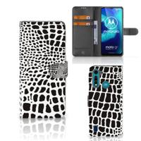 Motorola G8 Power Lite | Telefoonhoesje | Met pasjeshouder | Slangenprint