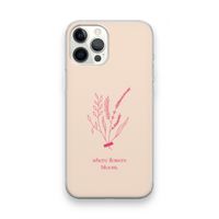 Where flowers bloom: iPhone 12 Pro Max Transparant Hoesje