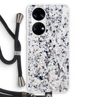 Gespikkelde marmer: Huawei P50 Transparant Hoesje met koord