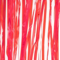 Folie deurgordijn rood transparant 200 x 100 cm - Feestdeurgordijnen - thumbnail