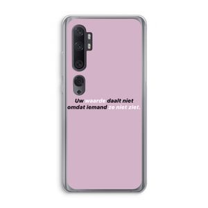 uw waarde daalt niet: Xiaomi Mi Note 10 Transparant Hoesje