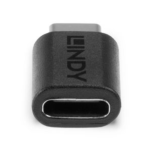 Lindy 41893 tussenstuk voor kabels USB 3.2 Type C Zwart