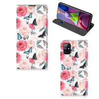 Samsung Galaxy M51 Smart Cover Butterfly Roses - thumbnail