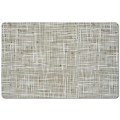 Placemats gestreept - kunststof - 44 x 29 cm - grijs - abstract - onderleggers