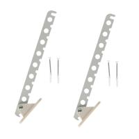 Bellatio Design Kledinghaak - 2x - inklapbaar - metaal - wit - 33 cm - kledinghanger