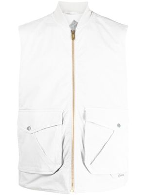 OBJECTS IV LIFE gilet en coton à poches cargo - Gris