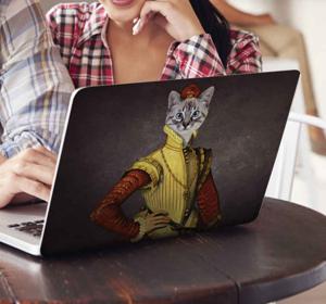 Stickers voor laptop aristocratische kat