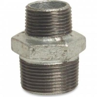 Zeskant Verloopnippel - Fig.245 - Staal verzinkt - buiten/buiten - 1.1/4" x 1/2"