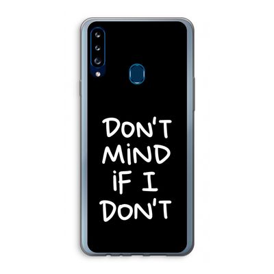 Don't Mind: Samsung Galaxy A20s Transparant Hoesje