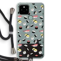 Sushi time: Pixel 5 Transparant Hoesje met koord