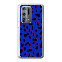 Blue Leopard: Huawei P40 Pro Plus Transparant Hoesje