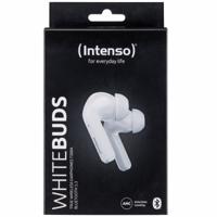 Intenso T302A In Ear headset Bluetooth Stereo Wit Noise Cancelling Indicator voor batterijstatus, Headset, Oplaadbox, Touchbesturing