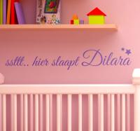 Muurstickers tekst baby naam sticker