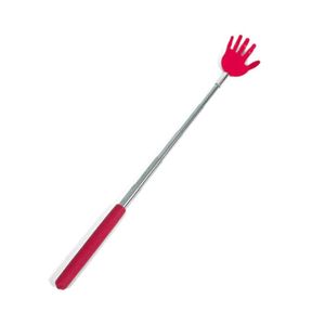 Stevige handjes uitschuifbare ruggenkrabber 65 cm rood   -