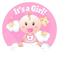 Raamdecoratie It's a Girl Baby - thumbnail