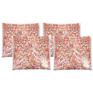 Confetti snippers van papier - 4x - multi colours mix - 1600 gram zakje - feestartikelen/versieringe