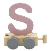 JeP kids houten treinletter S-roze