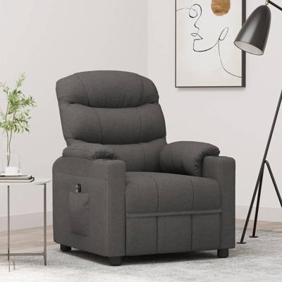 Fauteuil elektrisch verstelbaar stof donkergrijs