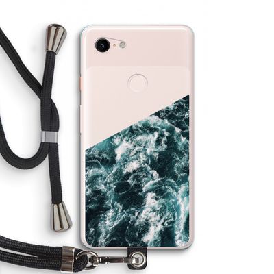 Zee golf: Pixel 3 XL Transparant Hoesje met koord