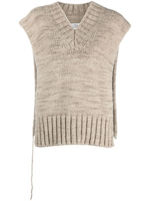 Maison Margiela débardeur en maille botanique Dye - Tons neutres