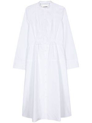 Jil Sander robe-chemise à boutonnière sur le devant - Blanc