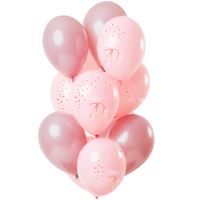 Ballonnen Set 70 Jaar Roze Premium - 12 Stuks