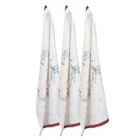 HAES DECO - Set van 3 Theedoeken - 50x70 cm - 100% Katoen - Dearly Christmas