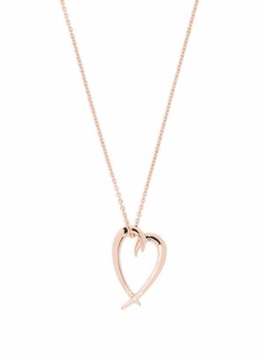 Shaun Leane collier Hook à pendentif cœur orné de diamants - Rose