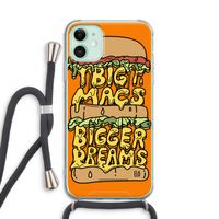 Big Macs Bigger Dreams: iPhone 11 Transparant Hoesje met koord