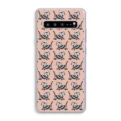 Zwarte poes: Samsung Galaxy S10 5G Transparant Hoesje