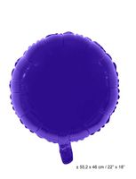 Folieballon Rond Paars - 46cm - thumbnail