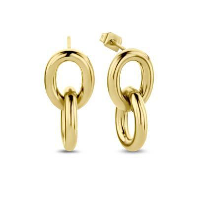 Oorbellen anchor chain - Stainless steel - Goud