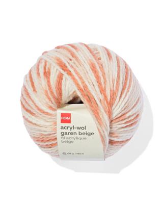 HEMA Acryl-wol Garen Beige Melange 100gram 165meter