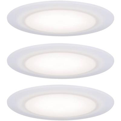 Paulmann LED-inbouwlamp voor badkamer Set van 3 stuks 15 W Satijn, Wit